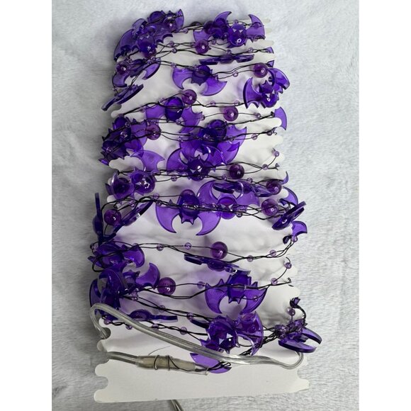 Pier 1 Imports Bat Glimmer Strings Flexible LED Lights 10ft 60 Lights Halloween - Picture 3 of 12